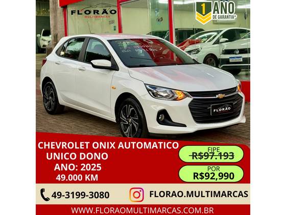 CHEVROLET ONIX 1.0 TURBO FLEX LT AUTOMÁTICO